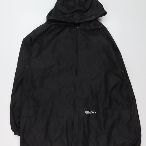 Regatta Men’s Black Waterproof Hooded Rain Jacket M 40in Outdoor
