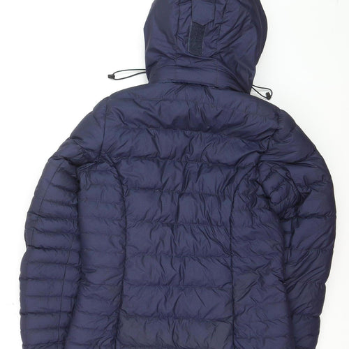 Bergans of Norway Womens Blue XS Puffer Jacket Hooded Down Winter Coat