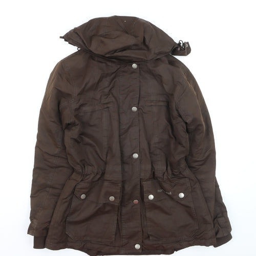 Harry Hall Women’s Brown Waterproof Hooded Parka Jacket M