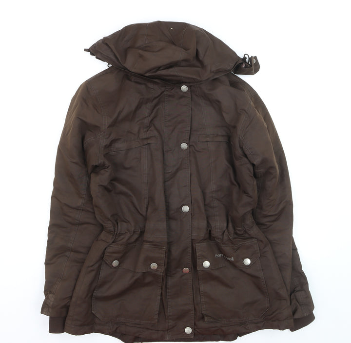 Harry Hall Women’s Brown Waterproof Hooded Parka Jacket M