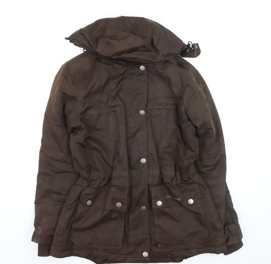 Harry Hall Women’s Brown Waterproof Hooded Parka Jacket M