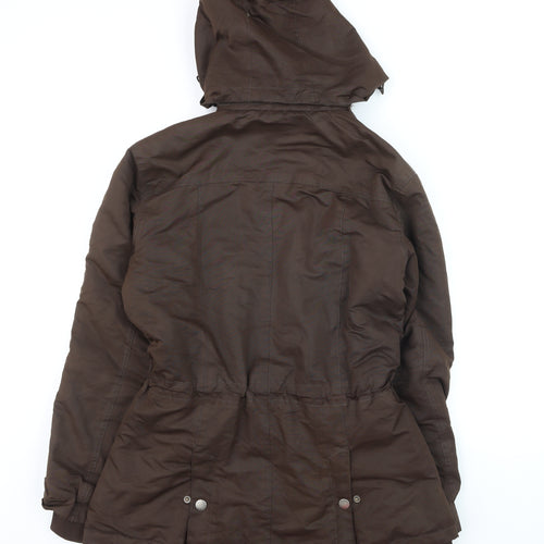 Harry Hall Women’s Brown Waterproof Hooded Parka Jacket M