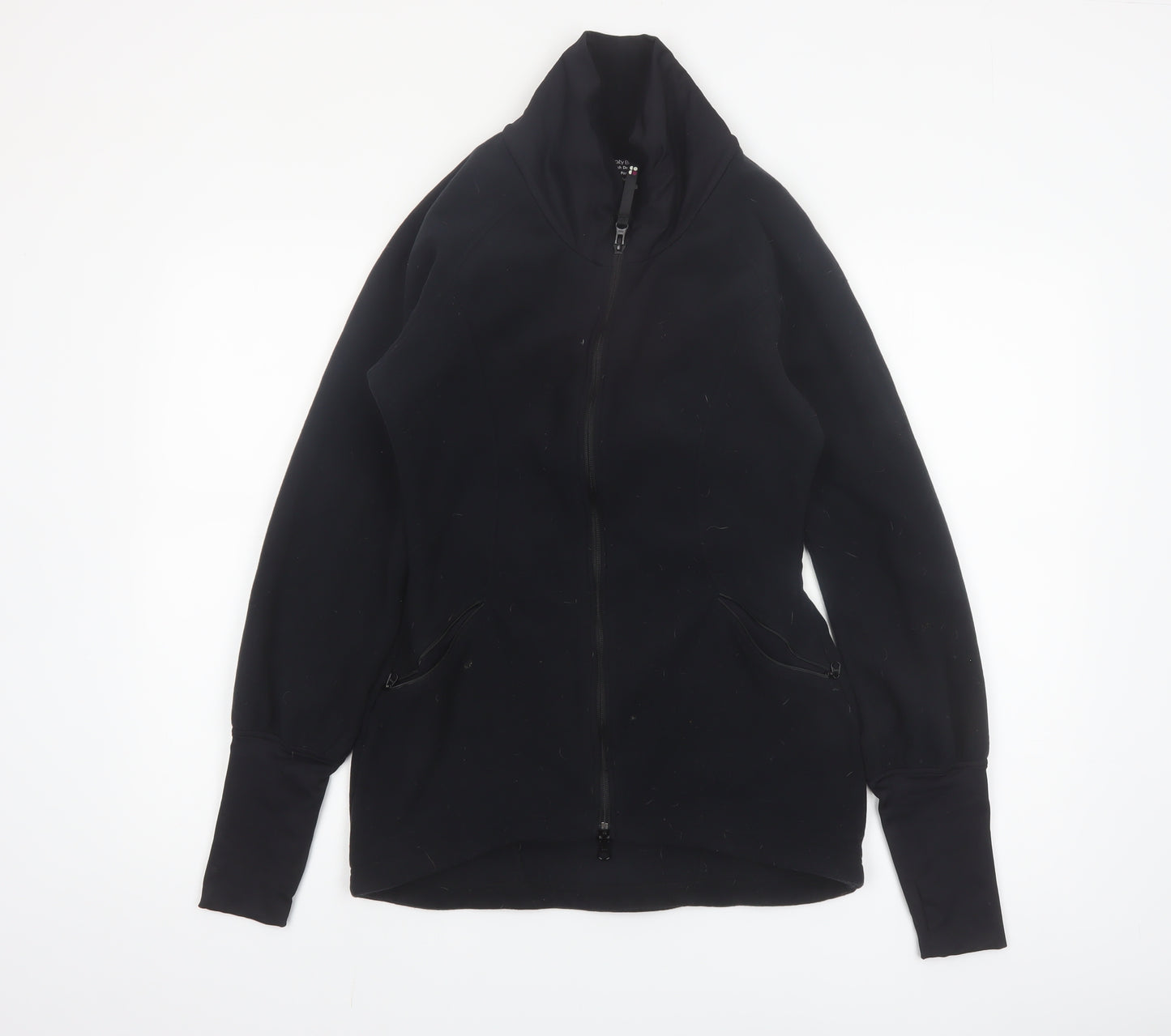 Sweaty Betty Women Black S Slim Fit Full Zip Fleece Jacket