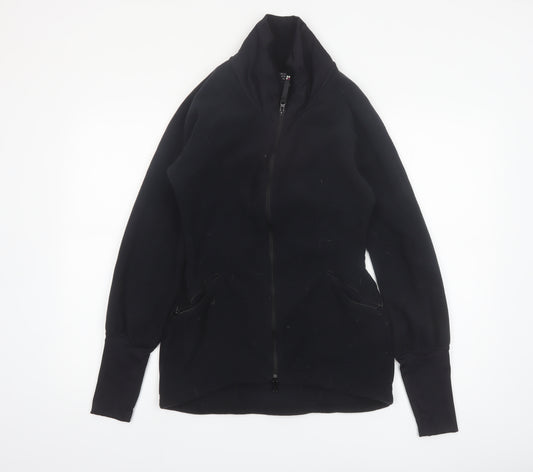 Sweaty Betty Women Black S Slim Fit Full Zip Fleece Jacket
