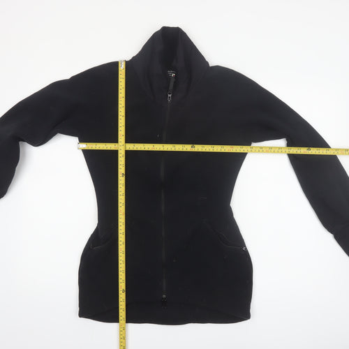 Sweaty Betty Women Black S Slim Fit Full Zip Fleece Jacket