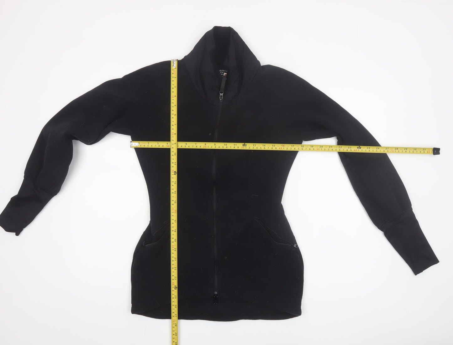 Sweaty Betty Women Black S Slim Fit Full Zip Fleece Jacket