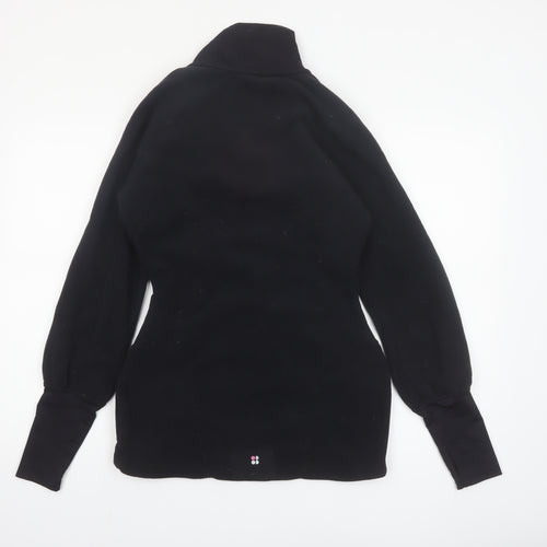 Sweaty Betty Women Black S Slim Fit Full Zip Fleece Jacket