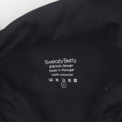 Sweaty Betty Women Black S Slim Fit Full Zip Fleece Jacket
