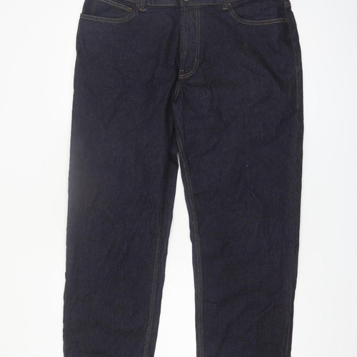 Denim Co Men's Blue Straight Fit Jeans W34 L32 Cotton Blend