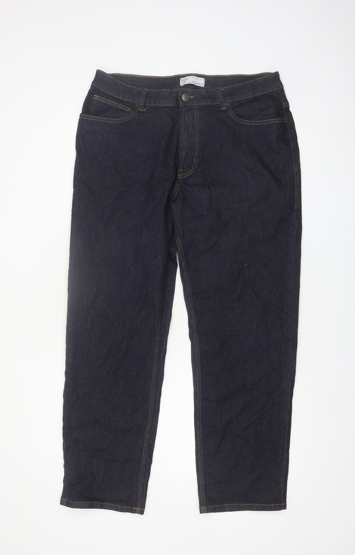 Denim Co Men's Blue Straight Fit Jeans W34 L32 Cotton Blend