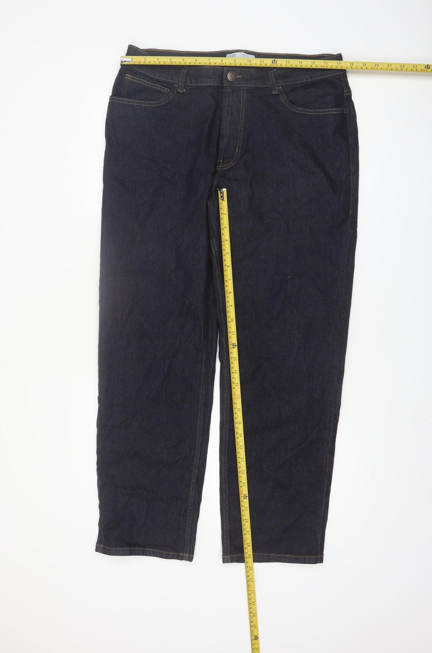 Denim Co Men's Blue Straight Fit Jeans W34 L32 Cotton Blend