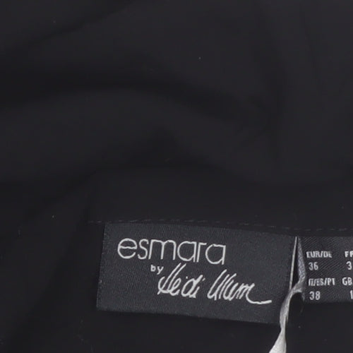 Esmara Women Black Embroidered Halter Shift Dress Size 10