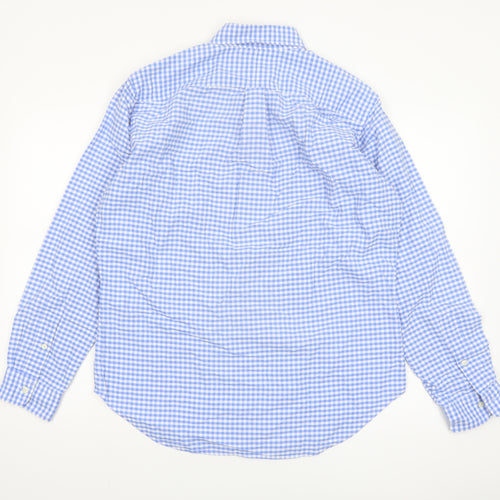 Ralph Lauren Men's Blue Gingham Classic Fit Cotton Button-Up Shirt Size M