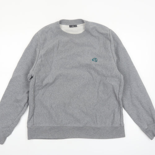 Paul Smith Men's Grey XL Crew Neck Cotton Sweatshirt