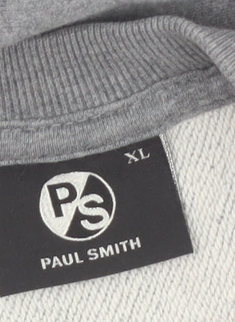 Paul Smith Men's Grey XL Crew Neck Cotton Sweatshirt