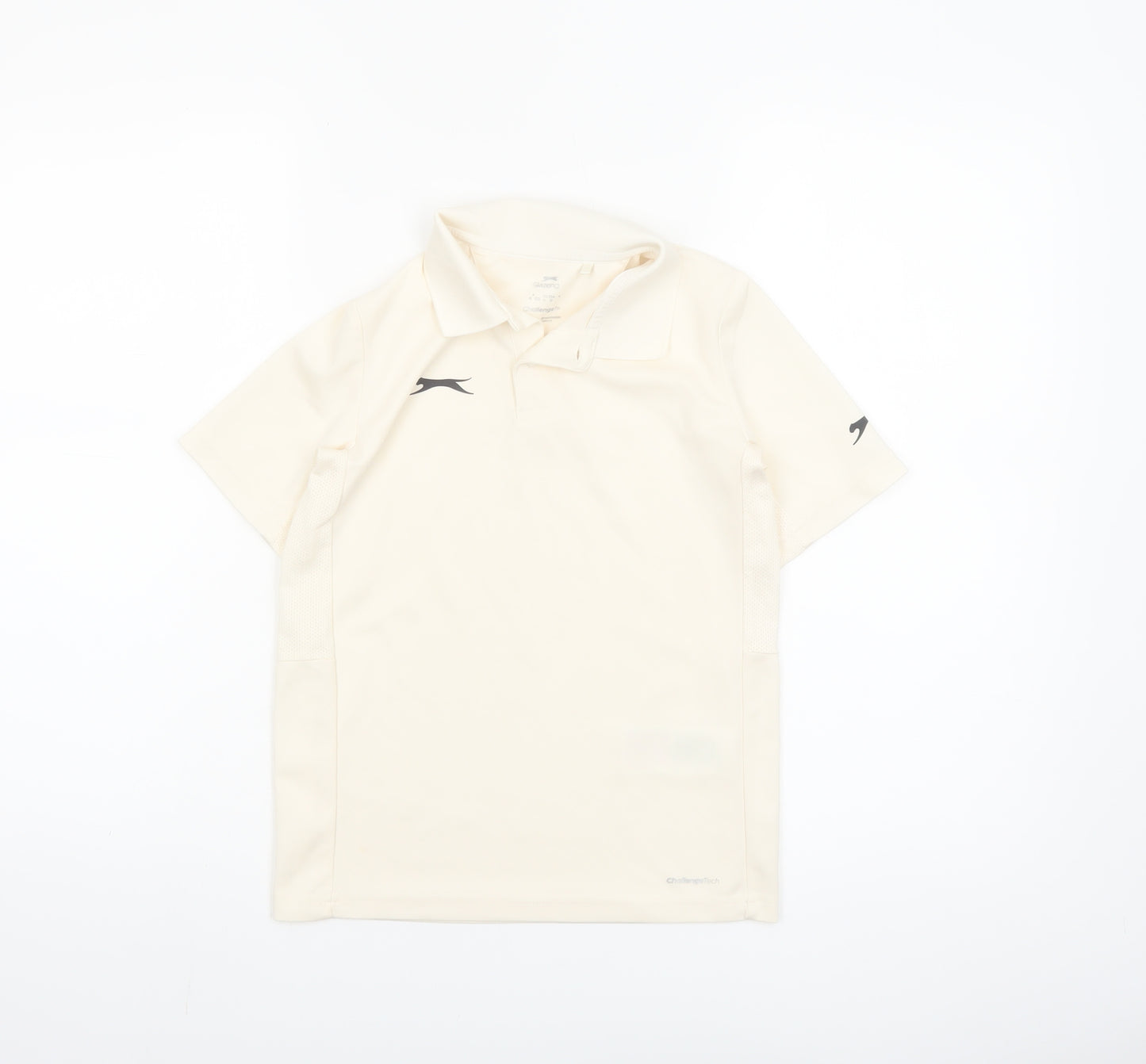 Slazenger Boys Beige Polo Shirt 9-10 Years Sports Top Lightweight