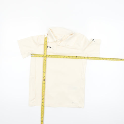 Slazenger Boys Beige Polo Shirt 9-10 Years Sports Top Lightweight