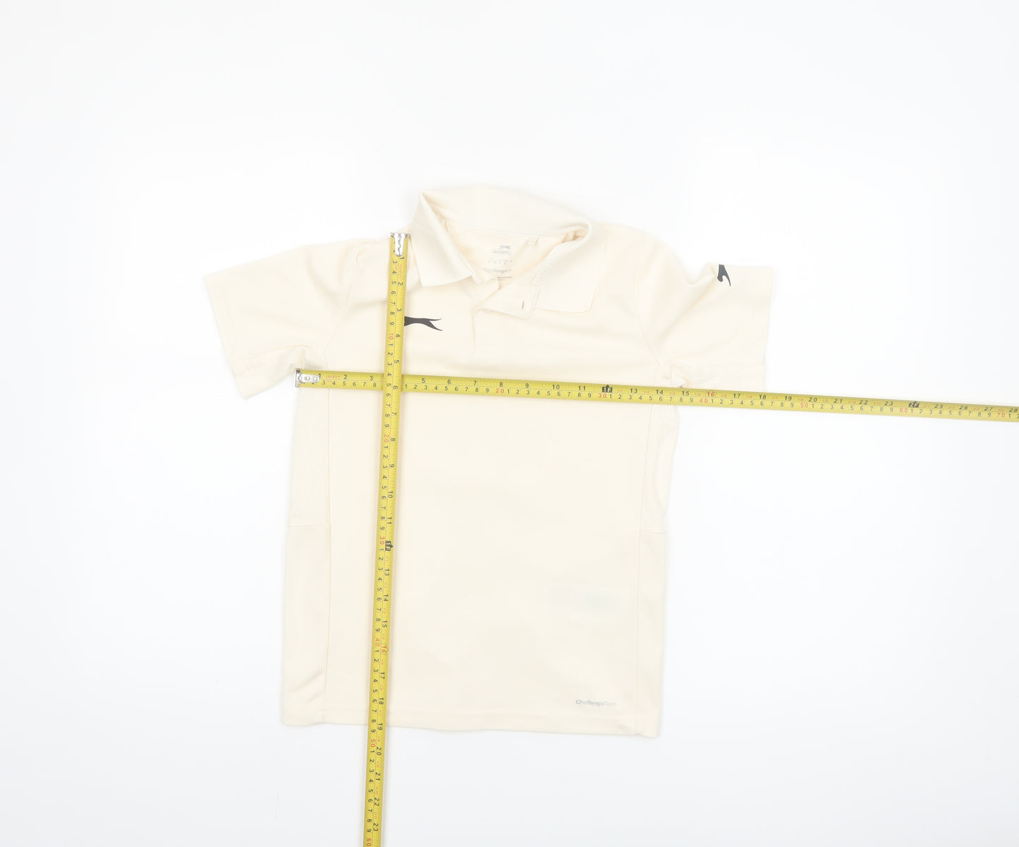 Slazenger Boys Beige Polo Shirt 9-10 Years Sports Top Lightweight