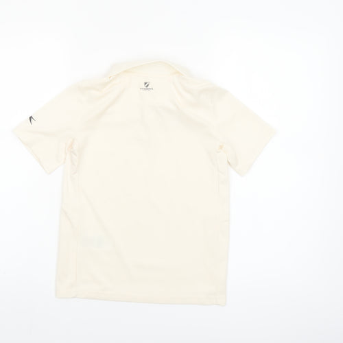 Slazenger Boys Beige Polo Shirt 9-10 Years Sports Top Lightweight