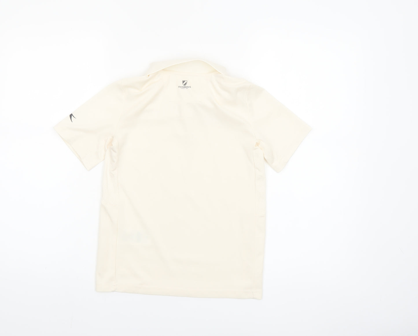 Slazenger Boys Beige Polo Shirt 9-10 Years Sports Top Lightweight