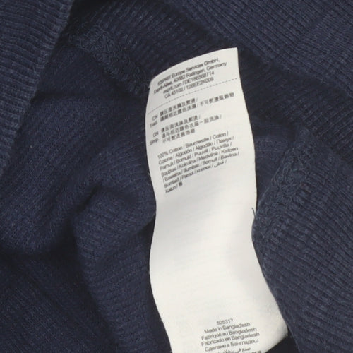 Esprit Mens Blue Slim Fit Long Sleeve Cotton Casual Top M