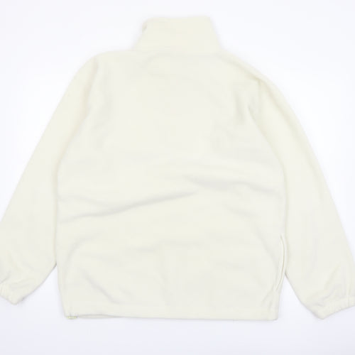 Harper & Lewis Mens Ivory Fleece 1/4 Zip Sweatshirt M Regular Fit