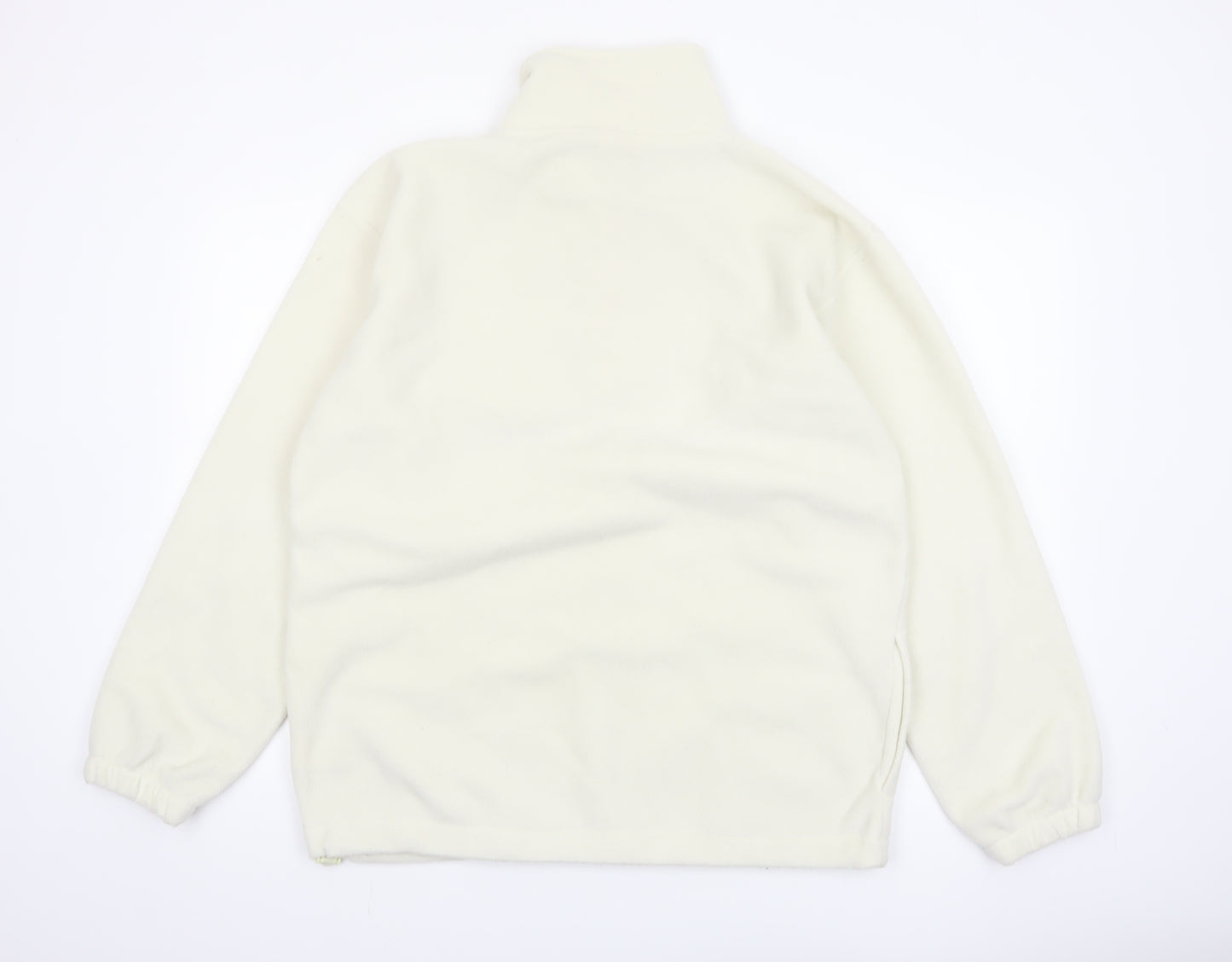 Harper & Lewis Mens Ivory Fleece 1/4 Zip Sweatshirt M Regular Fit