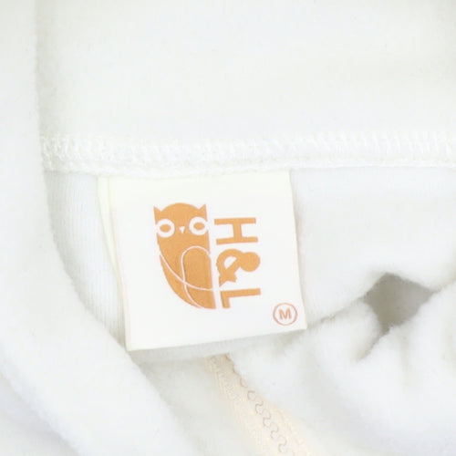 Harper & Lewis Mens Ivory Fleece 1/4 Zip Sweatshirt M Regular Fit