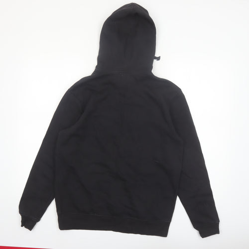GAP Men's Black Hoodie Small Pullover Fleece Cotton Blend Logo