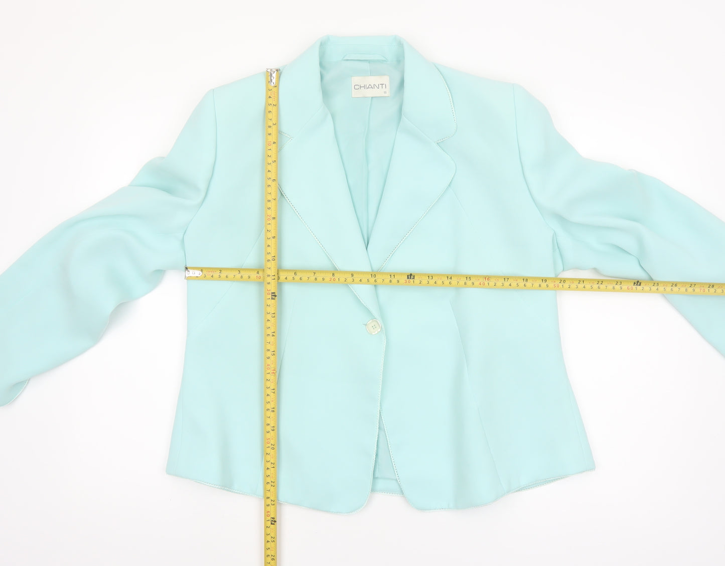 Chianti Women’s Blue Single-Breasted Blazer Size 18 Polyester