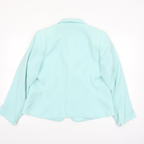 Chianti Women’s Blue Single-Breasted Blazer Size 18 Polyester
