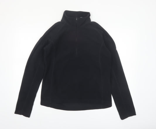 Berghaus Women Black Size 14 1/2 Zip Fleece Pullover Sweatshirt