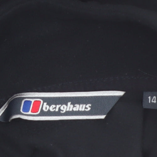 Berghaus Women Black Size 14 1/2 Zip Fleece Pullover Sweatshirt