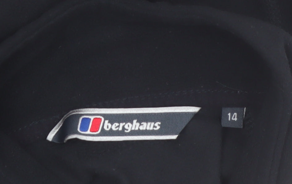 Berghaus Women Black Size 14 1/2 Zip Fleece Pullover Sweatshirt