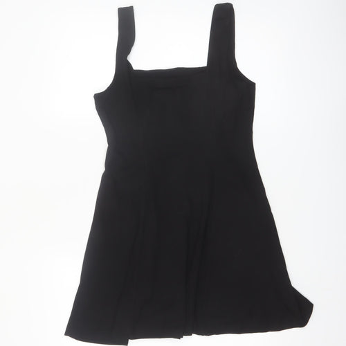 H&M Women’s Black A-Line Stretch Knee Length Dress Size 12