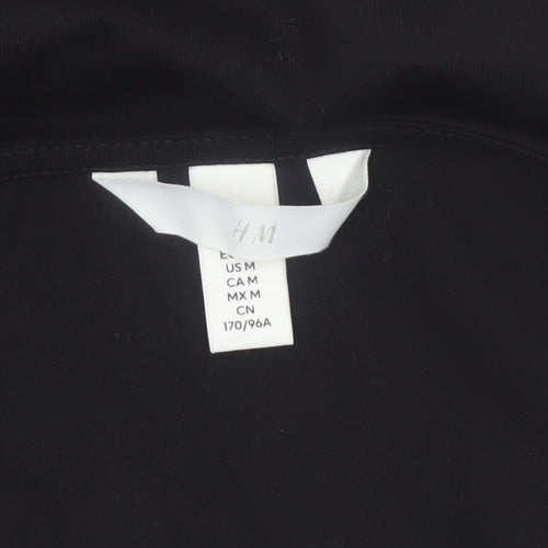 H&M Women’s Black A-Line Stretch Knee Length Dress Size 12
