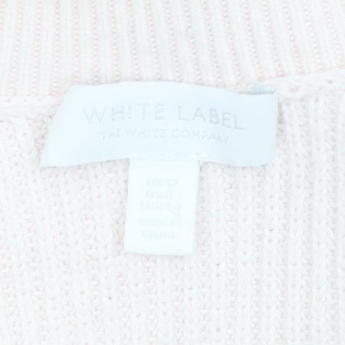 The White Company Women Ivory V-Neck Knit Jumper Size 12