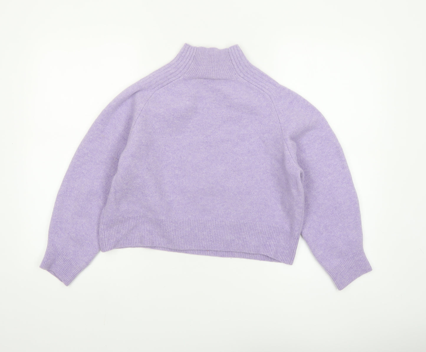 Whistles Women’s Lilac Wool Mock Neck Jumper Size M