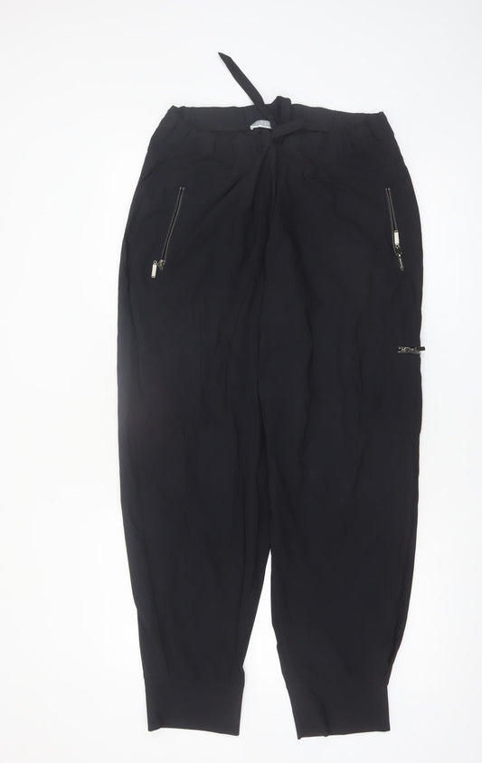 Naya Women's Black Cargo Tapered Trousers Size 4 Casual