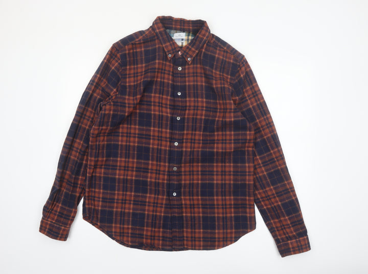 Paul Smith Men's Brown Plaid Flannel Tailored Fit Shirt 2XL