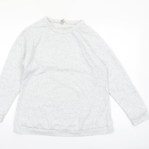 ASOS Women Grey Pullover Sweatshirt UK 10 Regular Fit Soft Fleece