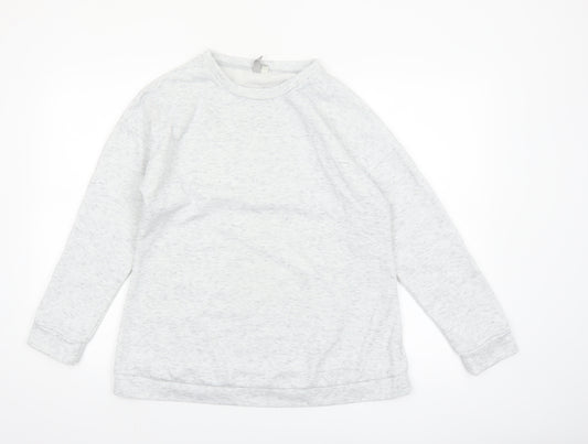 ASOS Women Grey Pullover Sweatshirt UK 10 Regular Fit Soft Fleece