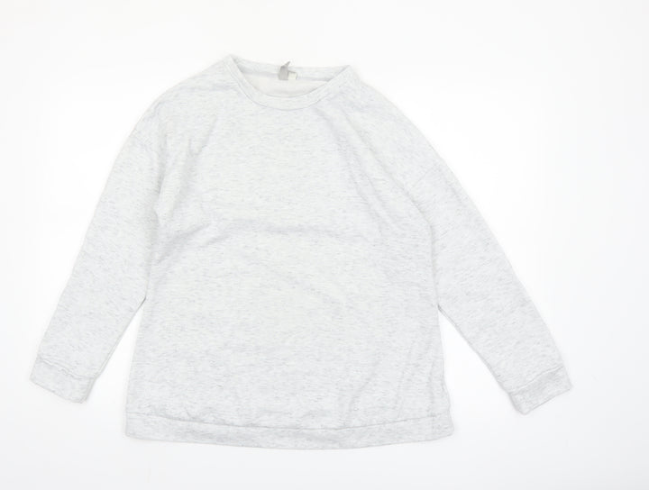 ASOS Women Grey Pullover Sweatshirt UK 10 Regular Fit Soft Fleece