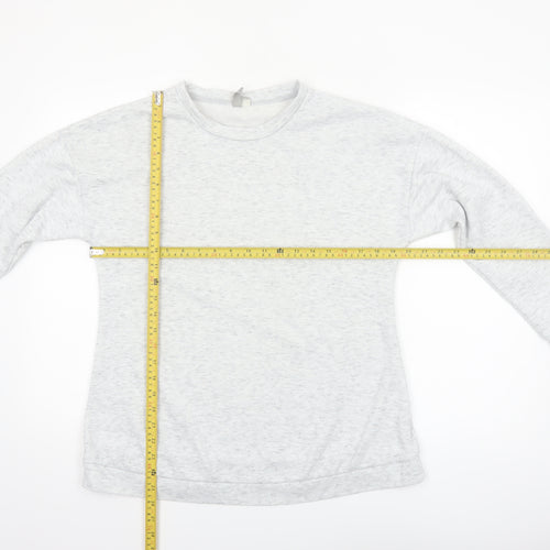 ASOS Women Grey Pullover Sweatshirt UK 10 Regular Fit Soft Fleece