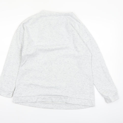 ASOS Women Grey Pullover Sweatshirt UK 10 Regular Fit Soft Fleece