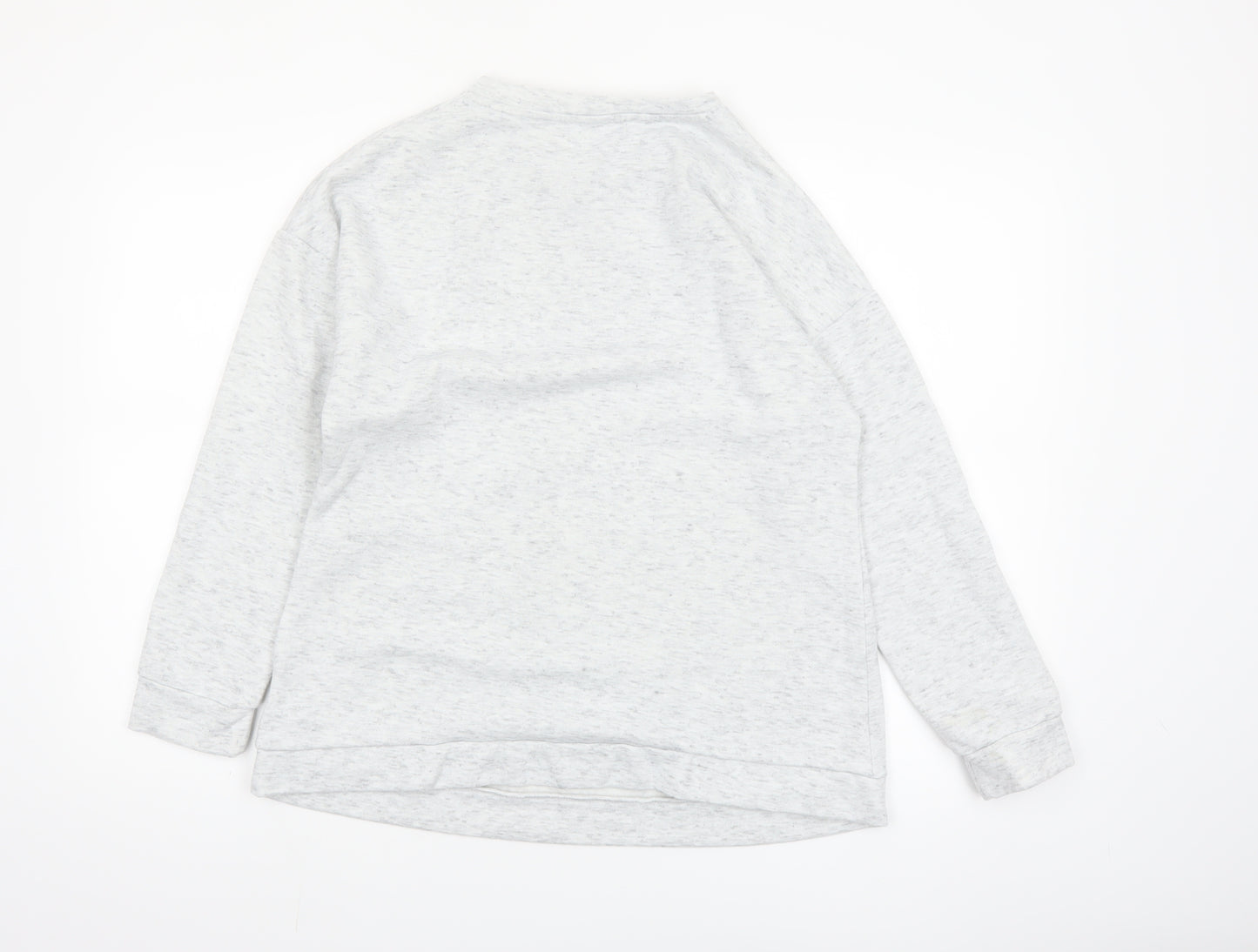 ASOS Women Grey Pullover Sweatshirt UK 10 Regular Fit Soft Fleece