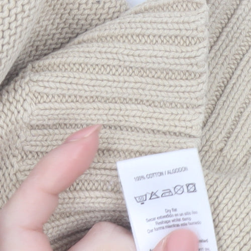 Dorothy Perkins Women Beige Size 8 Sleeveless Roll Neck Cable Knit Jumper Vest