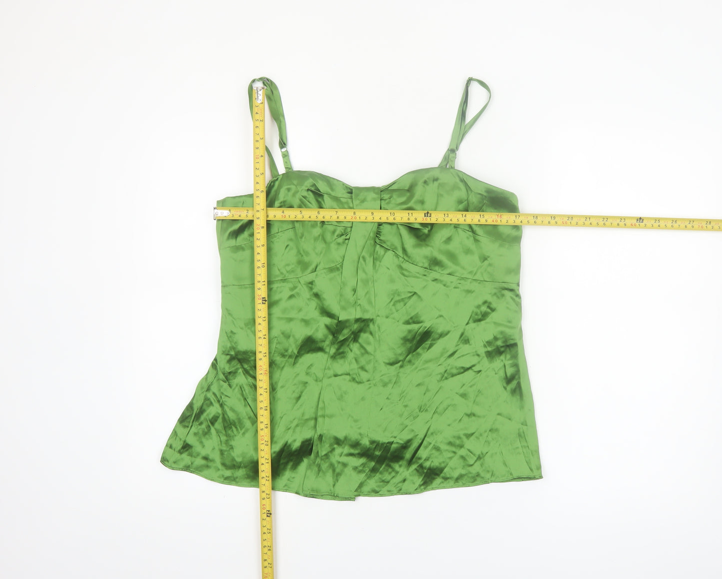 Ann Taylor LOFT Petites Green Satin Camisole Blouse Size 14P