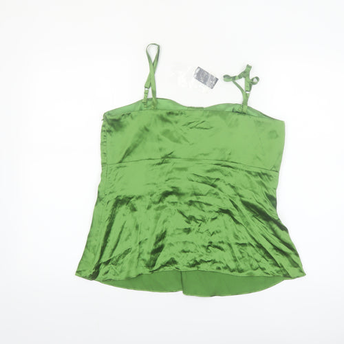 Ann Taylor LOFT Petites Green Satin Camisole Blouse Size 14P