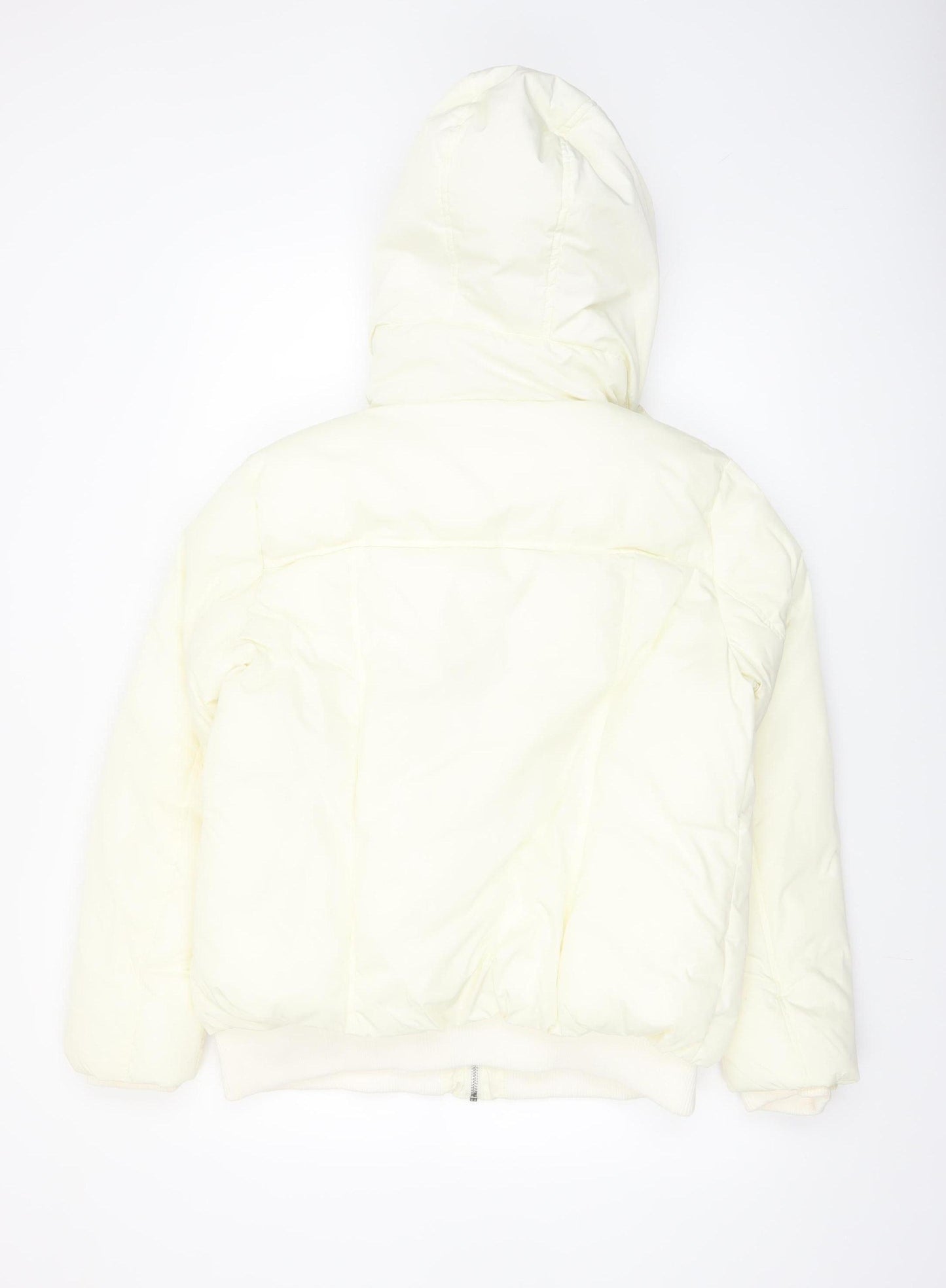 Next Women's Ivory Petite Size 14 Puffer Jacket with Hood